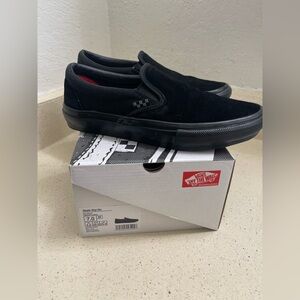 Vans Skate Slip-On Black VN0A5FCABLK Shoes Size 7 Men's Good Condition with Box